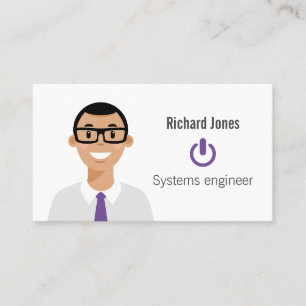 Tarjeta de visita personalizada de avatar de TI