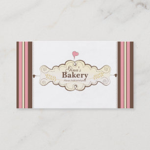 tarjeta de visita personalizada de la panadería