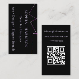 Tarjeta de visita personalizada de lirio negro