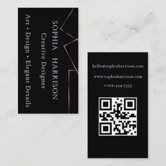 Tarjeta de visita personalizada de lirio negro