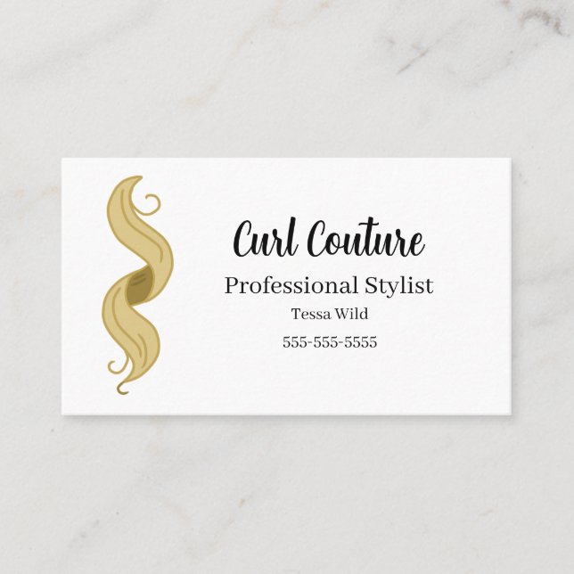 Tarjeta de visita personalizada Hair Salon (Anverso)