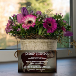 Tarjeta de visita personalizada Hereford Cow