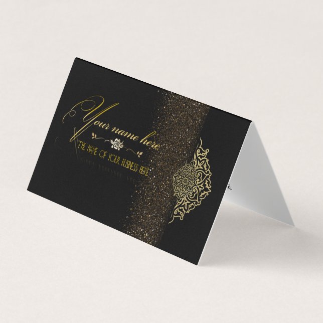 Tarjeta de visita personalizada negra (Anverso)