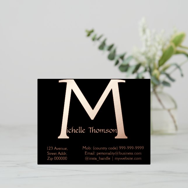 Tarjeta de visita personalizada | Nombre en negrit (Anverso de pie)