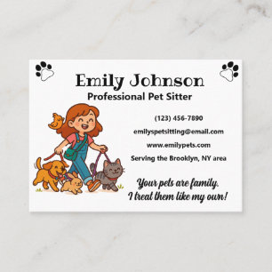 Tarjeta de visita personalizada para cuidador de m