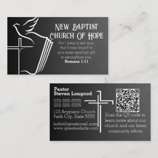 Tarjeta de visita personalizada para iglesia perso