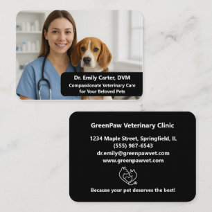 Tarjeta de visita personalizada para veterinarios