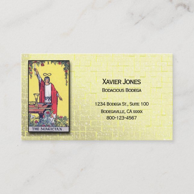 Tarjeta de visita personalizada Tarot Magician (Anverso)