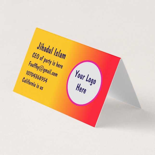 Tarjeta De Visita Personalizado (Anverso)