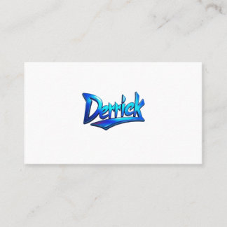 Tarjeta De Visita Personalizado 3D Vibrant Text - Derrick Edition"