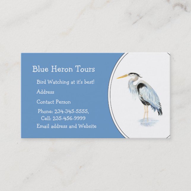 Tarjeta De Visita Personalizado acuarela Gran Perla Azul (Anverso)