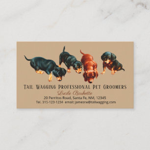 Tarjeta De Visita Personalizado Adorable Cute Dachshund Mascota De C