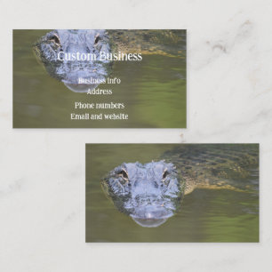 Tarjeta De Visita Personalizado Alligator Swamp Animal Wildlife Natu