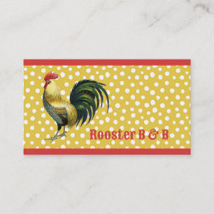 Tarjeta De Visita Personalizado B & B Country Rooster Farmhouse