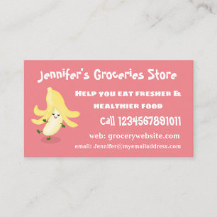 Tarjeta De Visita Personalizado bananero Cute kawaii