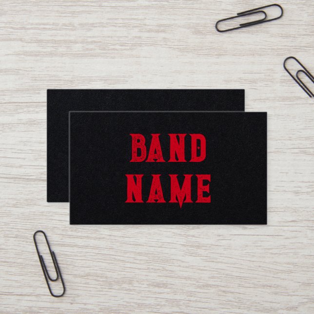 Tarjeta De Visita Personalizado Band Merch (Anverso/Reverso In Situ)