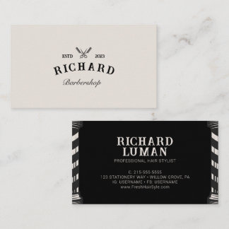 Tarjeta De Visita Personalizado Barber de Hair Stylist