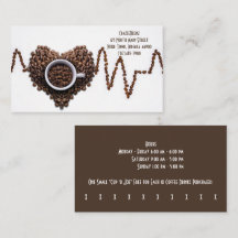 Personalizado Beans Heart Coffee Shop & Punch