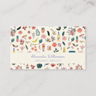 Tarjeta De Visita Personalizado Belleza Orgánica Botánica Skincare W