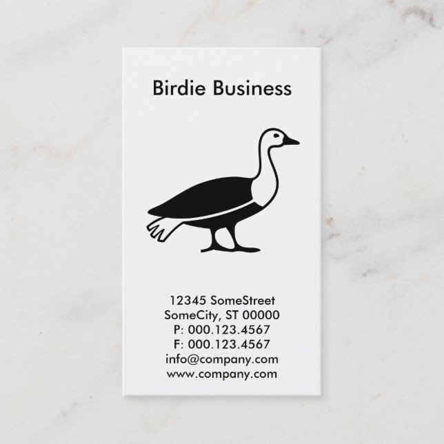Tarjeta De Visita personalizado birdie (Anverso)