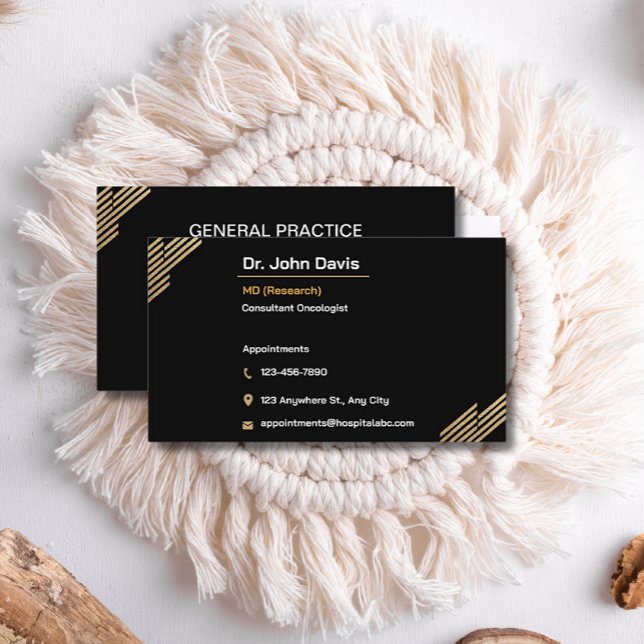 Tarjeta De Visita Personalizado Black Gold Moderno Profesional Minim (Subido por el creador)