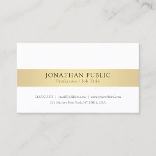 Tarjeta De Visita Personalizado Blanco Blanco Blanco Moderno Elegant