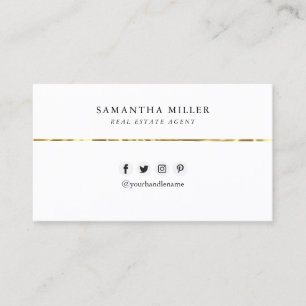 Tarjeta De Visita Personalizado blanco negro Código QR Mínimo modern