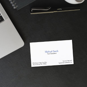 Tarjeta De Visita Personalizado blanco simple moderno elegante