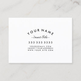 Tarjeta De Visita Personalizado blanco y negro profesional curvado