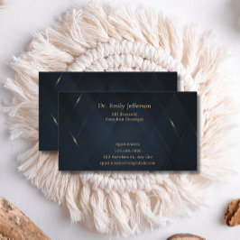 Tarjeta De Visita Personalizado Blue Gold Moderno Minimalista person