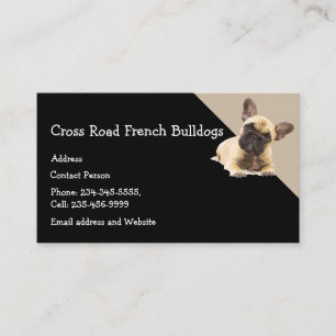 Tarjeta De Visita Personalizado Bulldog francés Mascota de Perro Ani