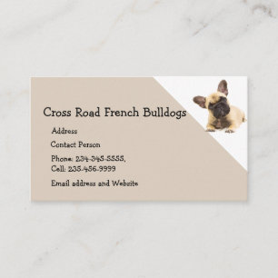 Tarjeta De Visita Personalizado Bulldoges franceses Mascota de perro