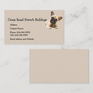 Tarjeta De Visita Personalizado Bulldoges franceses Mascotas de perr
