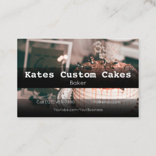 Tarjeta De Visita Personalizado Cake Baker Birthday Business Company