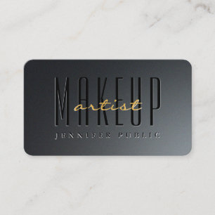 Tarjeta De Visita Personalizado Caligrafía Artista de maquillaje con