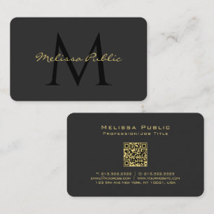 Tarjeta De Visita Personalizado caligrafía de código QR guión de nom