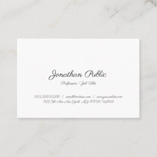 Tarjeta De Visita Personalizado Caligrafiado Elegante Moderno Planti