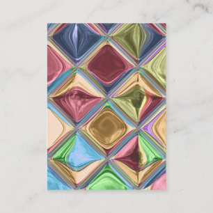 Tarjeta De Visita Personalizado Candydrop Mosaic Tile Art