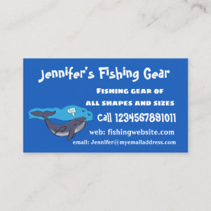 Tarjeta De Visita Personalizado caprichoso de ballenas y terneros