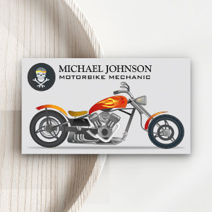 Tarjeta De Visita Personalizado Chopper Motocicleta Reparación d
