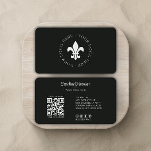 Tarjeta De Visita Personalizado Código QR Logotipo Sitio web Medios
