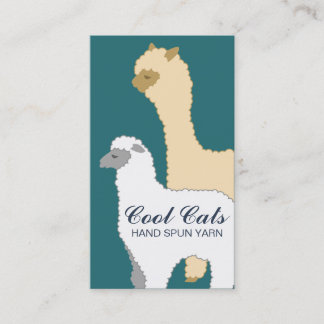 Tarjeta De Visita Personalizado color alpaca hilados de ovino tejer 