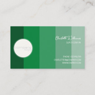 TARJETA DE VISITA PERSONALIZADO COLOR DE TIRA VERDE RONDA DE LA EMPR