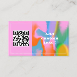 Tarjeta De Visita personalizado colorido rosa abstracto lindo tarjet