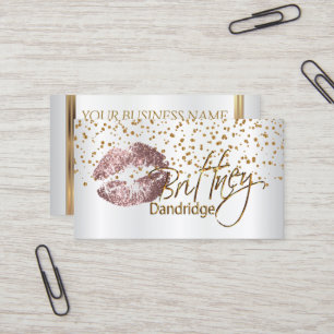 Tarjeta De Visita Personalizado - confeti de oro del artista de