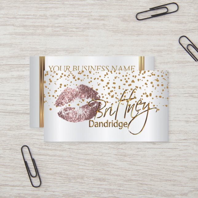 Tarjeta De Visita Personalizado - confeti de oro del artista de (Anverso/Reverso In Situ)