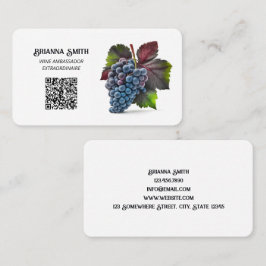 Tarjeta De Visita Personalizado Consultor de Vinos QR