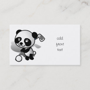 Tarjeta De Visita Personalizado Cute Baby Panda Bear Golf