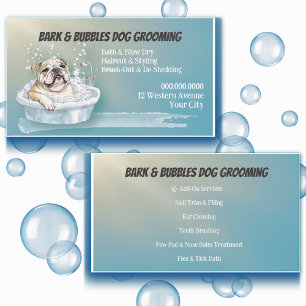 Tarjeta De Visita Personalizado Cute Dog Mascota Grooming