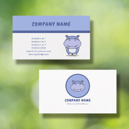 Tarjeta de visita personalizado Cute Hippo